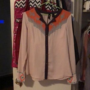 Unique blouse, sheer material